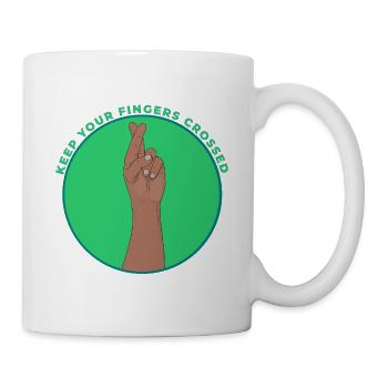 Croisez les doigts pour le porte-bonheur vintage - Mug blanc - blanc - Droite