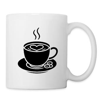 Tasse de café avec cœur pour les connaisseurs - Mug blanc - blanc - Droite