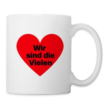 WIR SIND DIE VIELEN, DEMOKRATIE, NIE WIEDER NO AFD - Tasse - Weiß - Rechts