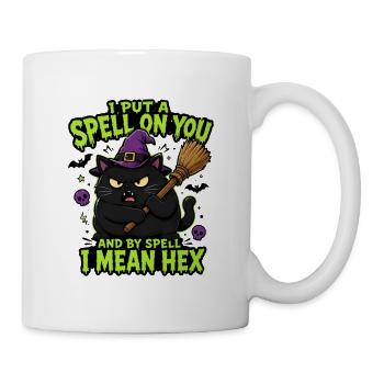 Sort de Chat Sorcière en Colère - Mug blanc - blanc - Droite