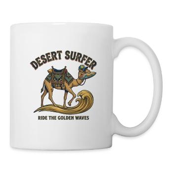 Desert surfer – camel on the wave - Mug - white - Right