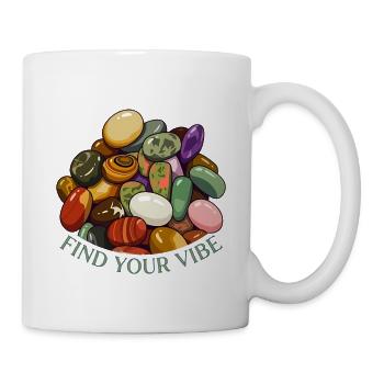 Coloured crystals and minerals – graphics - Mug - white - Right