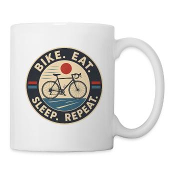 Bike Eat Sleep Repeat – Bike Saying - Mug - white - Right