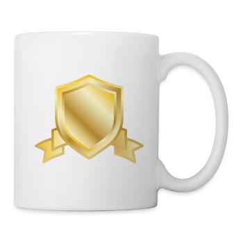 Emblème du Bouclier d’Or, Emblème vierge, Héraldique de luxe B - Mug blanc - blanc - Droite