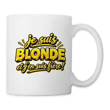 Je suis blonde - Mug blanc - blanc - Droite