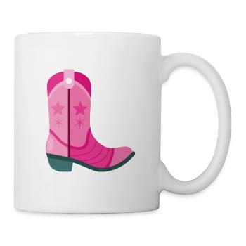Botte de cowboy rose - Mug blanc - blanc - Droite