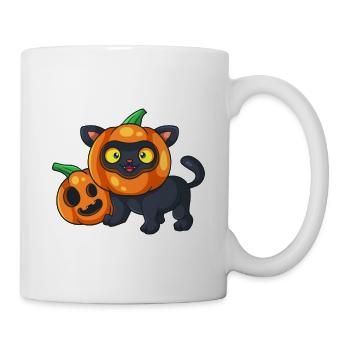 Cute Halloween Cat Pumpkin - Mug - white - Right