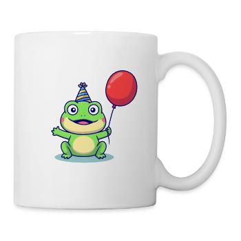 Party Frog with Balloon - Mug - white - Right