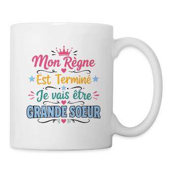 Annonce Grossesse Futur Grande Soeur Cadeau - Mug blanc - blanc - Droite