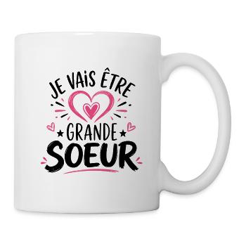 Grande-Soeur Humour Annonce Grossesse - Mug blanc - blanc - Droite