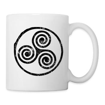 Triskele-Spiralemblem - Tasse - Weiß - Rechts