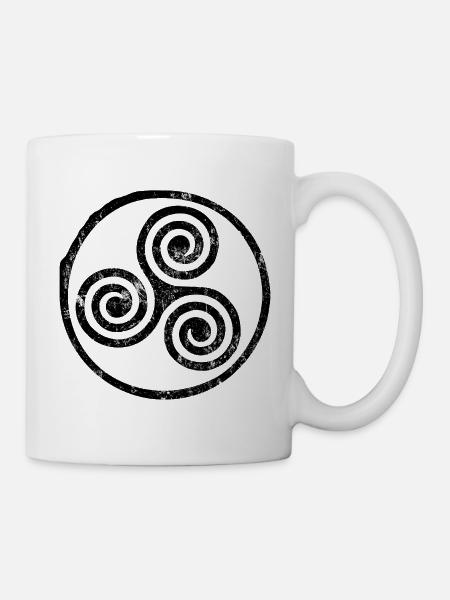 Triskele-Spiralemblem - Tasse - Weiß