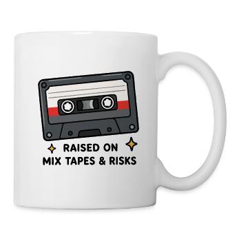 Retro Cassette Tape 80s 90s Nostalgia Vintage Musi - Mug - white - Right