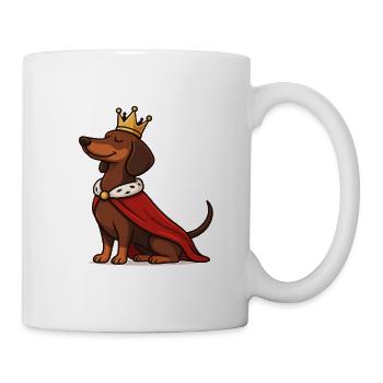 Proud Dachshund with Crown – Royal Dog - Mug - white - Right