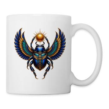 Couronne de soleil en forme de scarabée égyptien - Mug blanc - blanc - Droite