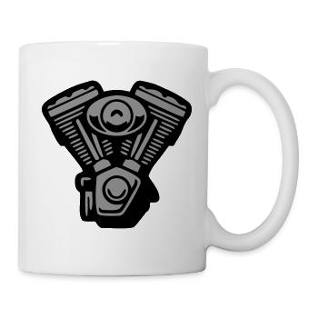 Graphismes du bloc moteur V2 - Mug blanc - blanc - Droite