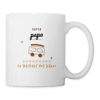 PAPA. FÊTE DES PÈRES. BONNE FÊTE PAPA. BONNE FÊTE - Mug blanc - blanc - Droite