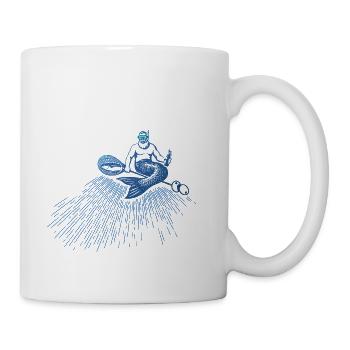Surfeuse Sirène Néon - Mug blanc - blanc - Droite