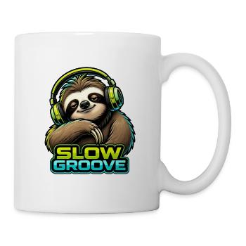 Faultier - Slow Groove - Tasse - Weiß - Rechts