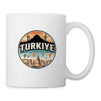 Retro Turkiye Cappadocia Balloons Badge - Mug - white - Right