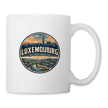 Retro-Luxemburger Grundtalabzeichen - Tasse - Weiß - Rechts