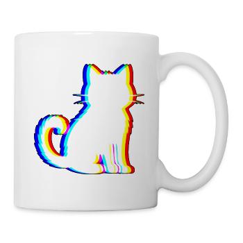 EDM Cat – Elektronische Tanzmusik - Tasse - Weiß - Rechts