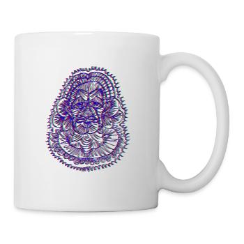 Neon Mandala Dragon Eye - Mug - white - Right