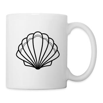 Muschel - Tasse - Weiß - Rechts