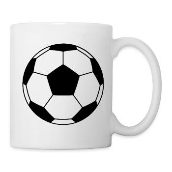 Fußball Ballsport Sport Fußballfan Ball - Tasse - Weiß - Rechts