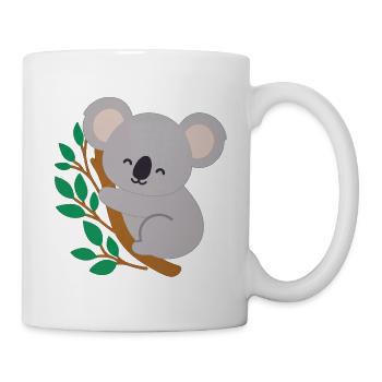 Koala embroidered on branch - Mug - white - Right