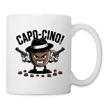 CAPO-CINO – Jeu de mots de gangster coffee design de dessins animés - Mug blanc - blanc - Droite