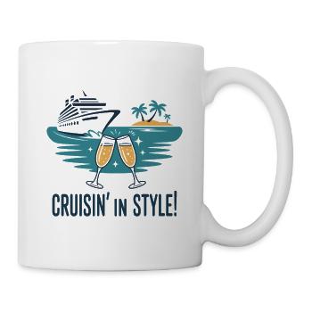 Croisin' in Style – Vacances de croisière de luxe - Mug blanc - blanc - Droite