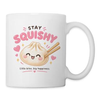 stay squishy - little bites. big happines - Mug - white - Right