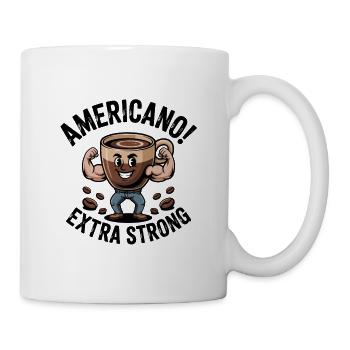 Américain fort – Dessin animé Flex Cup - Mug blanc - blanc - Droite