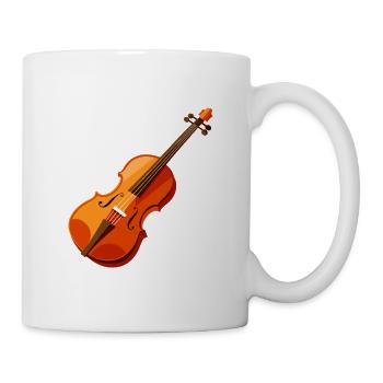 Geige - Tasse - Weiß - Rechts
