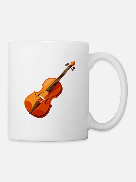 Geige - Tasse - Weiß