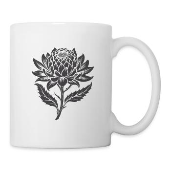 Waratah Australische Blume - Tasse - Weiß - Rechts