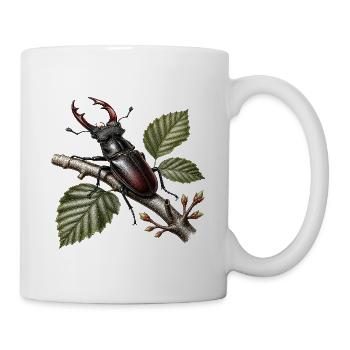 Käferdrachen auf Ast - Tasse - Weiß - Rechts