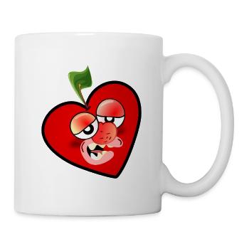 Kirsche Müde - Tasse - Weiß - Rechts