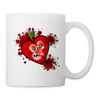 Halloween Kostüm Kirschen - Tasse - Weiß - Rechts