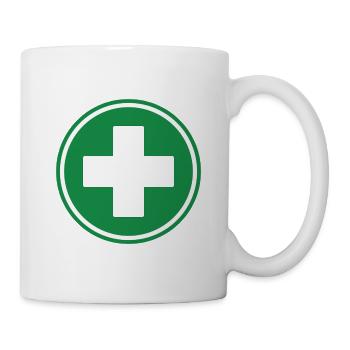 Green First Aid Cross medizinische Notfallversorgung - Tasse - Weiß - Rechts