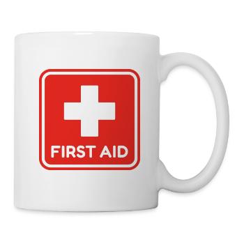 Erste Hilfe Rotes Ärztekreuz Gesundheitssicherheit - Tasse - Weiß - Rechts
