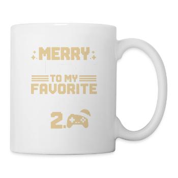 Merry Christmas To My Favorite Player 2 Gamer - Tasse - Weiß - Rechts