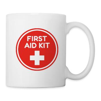 Panneau de sécurité médicale d’urgence de la trousse de premiers secours - Mug blanc - blanc - Droite