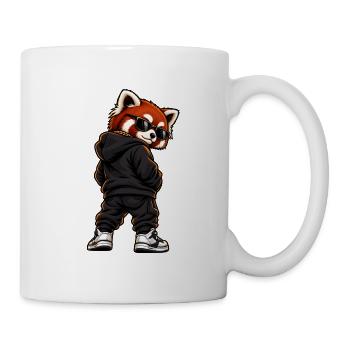 Cool Gangster Red Panda Streetwear - Mug - white - Right
