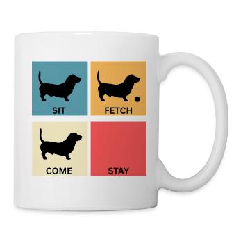 Basset Hound Hundeliebhaber Geschenk für Hundemama - Tasse - Weiß - Rechts