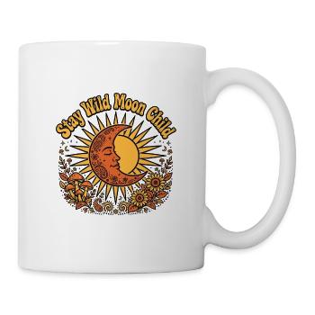 Stay Wild Moon Child Boho Moon Sun Shirt Women's - Mug - white - Right