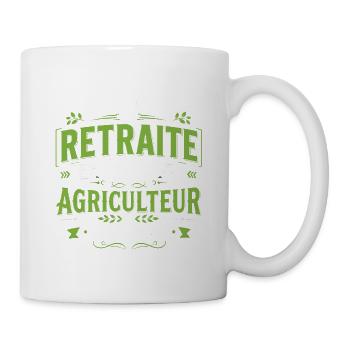 Je suis pas à la retraite je suis agriculteur - Mug blanc - blanc - Droite