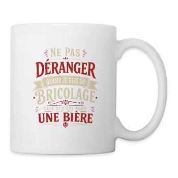 Nicht stören DIY-Bier Humor-Geschenk - Tasse - Weiß - Rechts