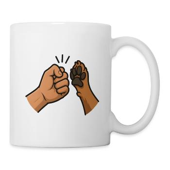 Fist Bump Bond Across Species Animal friend - Mug - white - Right